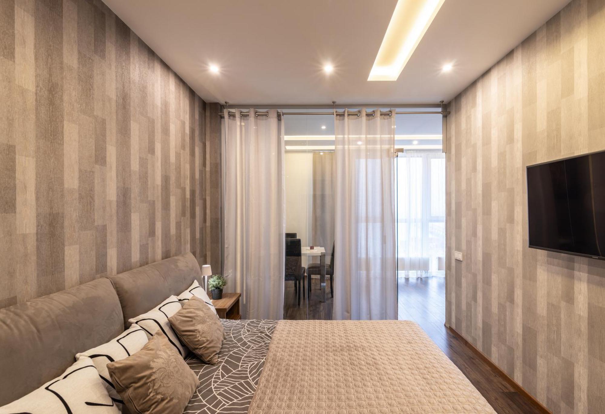 Apartament с двумя спальнями с завораживающим видом на возле сити *