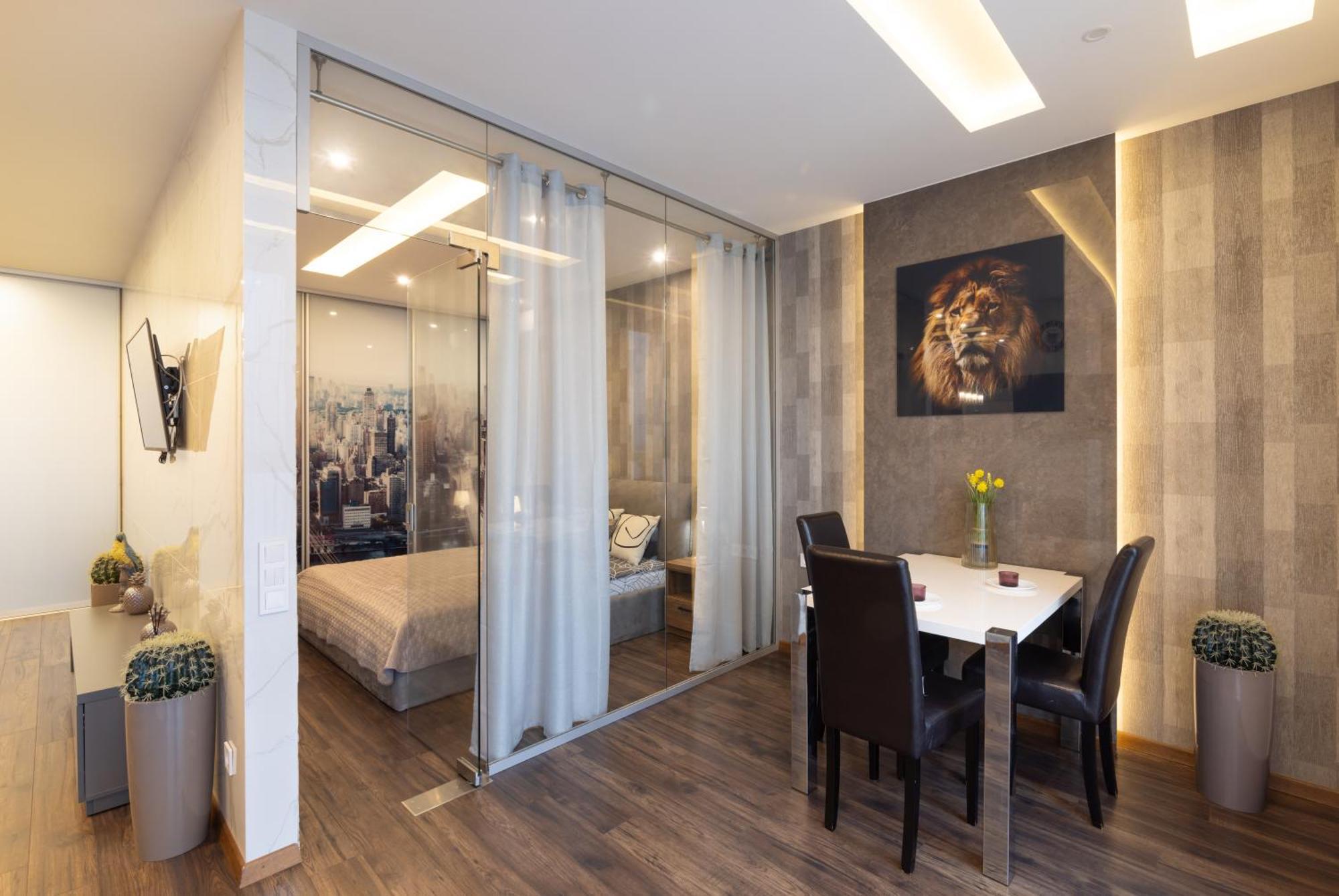 Apartament с двумя спальнями с завораживающим видом на возле сити